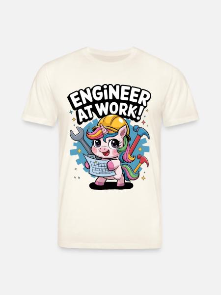 Engineer At Work! - Stanley/Stella CREATOR Unisex Organic T-Shirt - natural white