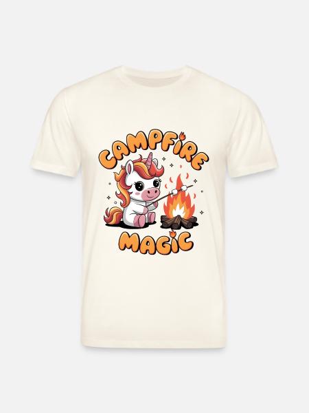 Campfire Magic - Stanley/Stella CREATOR Unisex Organic T-Shirt - natural white