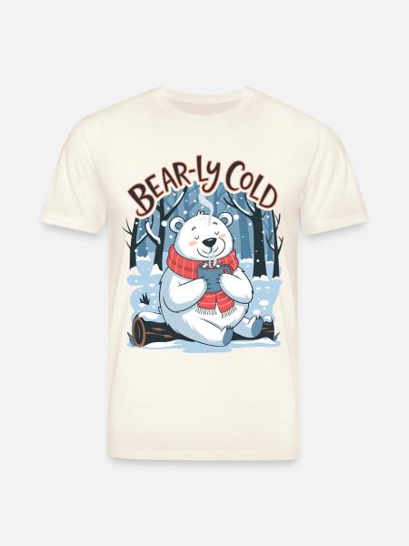 Bear-ly Cold - Stanley/Stella CREATOR Unisex Organic T-Shirt - natural white