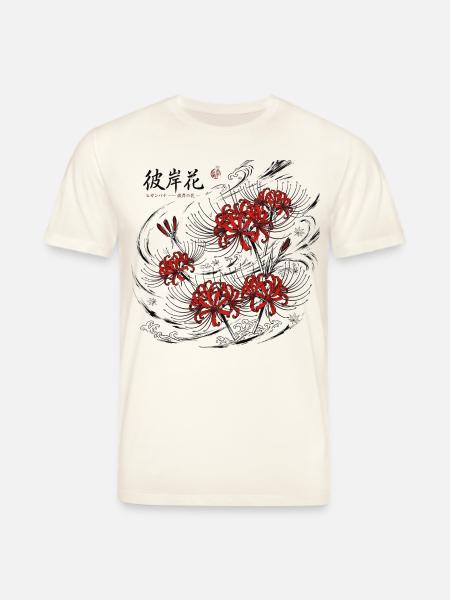Japanische Black Red Lily - Stanley/Stella Unisex Bio-T-Shirt CREATOR - Naturweiß