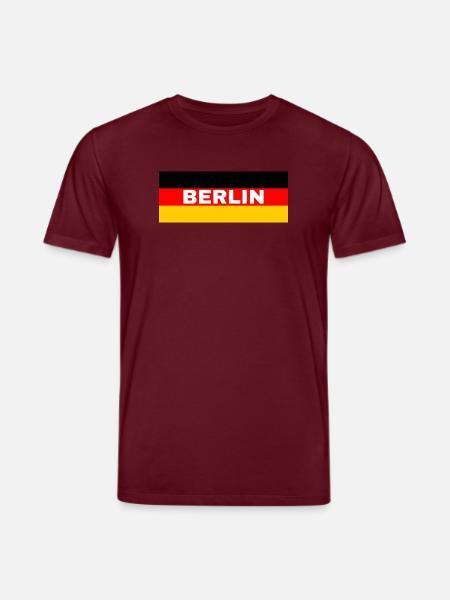 Berlin City in German Flag - Stanley/Stella CREATOR Unisex Organic T-Shirt - burgundy