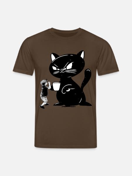 Katze - Stanley/Stella Unisex Bio-T-Shirt CREATOR  - Dunkelbraun