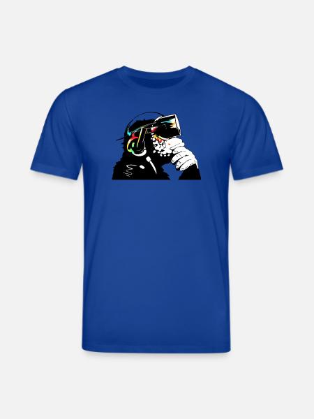 Monksy - Affe mit Virtual Reality Brille - Stanley/Stella Unisex Bio-T-Shirt CREATOR - Dunkelblau
