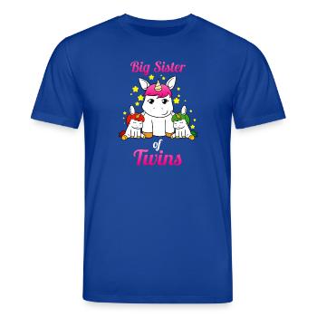 Big Sister Of Twins Unicorn - Stanley/Stella Unisex Bio-T-Shirt CREATOR  - Dunkelblau - Vorne - Alina (178cm) & Michal (187cm)