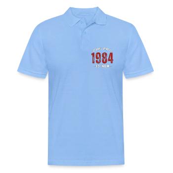 GEORGE ORWELL 1984 - Polo Homme - bleu ciel - Devant - Jaron (178cm)