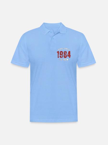 GEORGE ORWELL 1984 - Men's Polo Shirt - sky blue