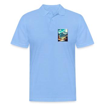 Mayrhofen Autriche Vintage voyage affiche Souvenir - Polo Homme - bleu ciel - Devant - Jaron (178cm)