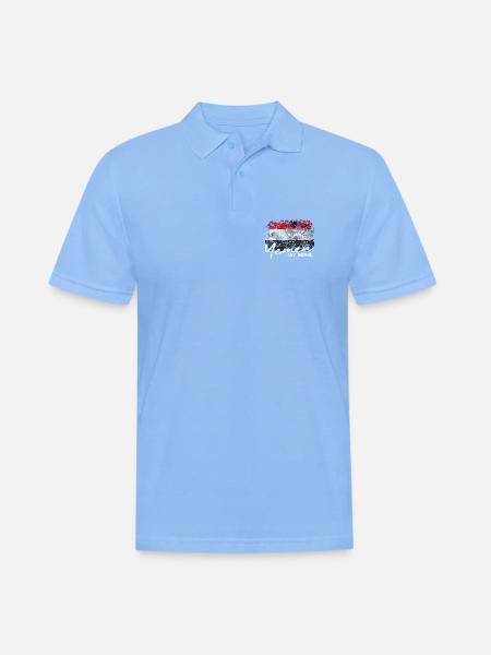 Yemen Jemen - Männer Poloshirt - Himmelblau