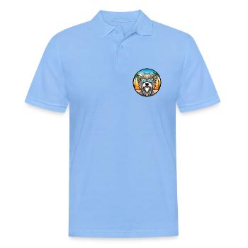 Lunettes de soleil Bergamasco Shepherd Dog Breed Cartoon - Polo Homme - bleu ciel - Devant - Jaron (178cm)