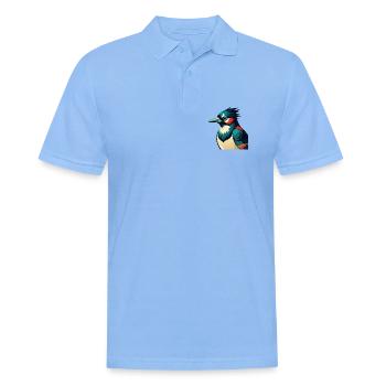 Geai bleu personnage de dessin animé animal de compagnie coloré - Polo Homme - bleu ciel - Devant - Jaron (178cm)