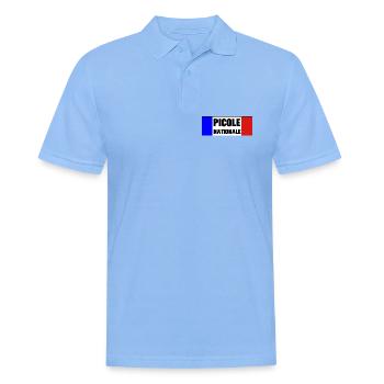 Picole Nationale - Polo Homme - bleu ciel - Devant - Jaron (178cm)