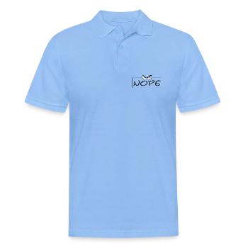 Dunkle Augen Minimalismus - Männer Poloshirt - Himmelblau - Vorne - Jaron (178cm)