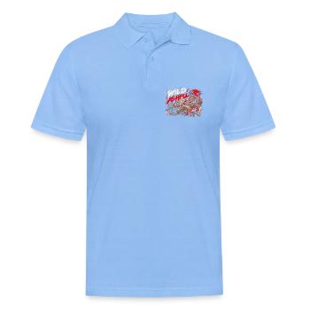 Wild As Hell Wildschwein mit Bier - Männer Poloshirt - Himmelblau - Vorne - Jaron (178cm)