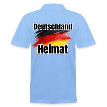 Deutschland Heimat Flaggenkunst - Männer Poloshirt - Himmelblau - Hinten - Jaron (178cm)