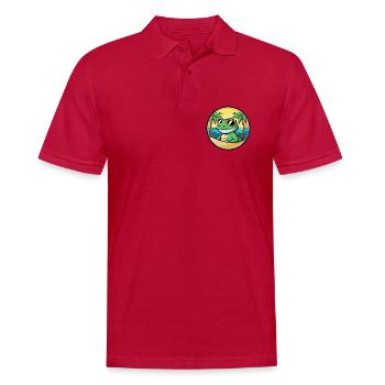Eidechse Lustige Cartoon Sommer Strand Sonnenbrille Cool - Männer Poloshirt - cherry red - Vorne - Jaron (178cm)