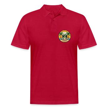 Serpent Drôle Dessin Animé Plage D’été Lunettes De Soleil Cool - Polo Homme - cherry red - Devant - Jaron (178cm)