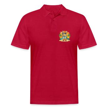 Erdferkel Lustige Cartoon Sommer Strand Sonnenbrille - Männer Poloshirt - cherry red - Vorne - Jaron (178cm)