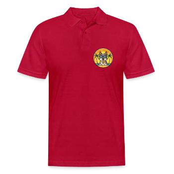 Tschechoslowakische Vlcak Hunderasse Cartoon Sonnenbrille - Männer Poloshirt - cherry red - Vorne - Jaron (178cm)