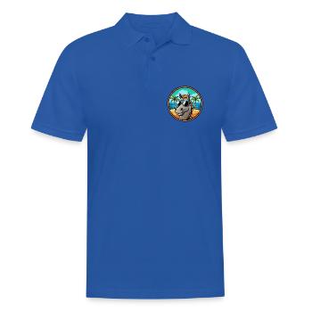 Cheval Drôle Dessin Animé Plage D’été Lunettes De Soleil Cool - Polo Homme - bleu royal - Devant - Kai (181cm)