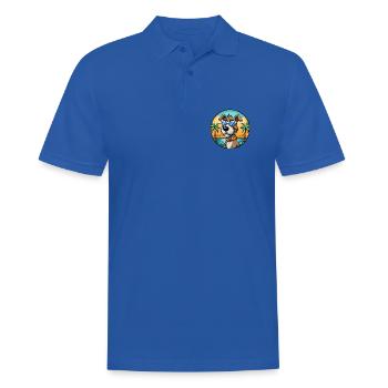 Istrischer Drahthaarhund Hunderasse Cartoon Beach - Männer Poloshirt - Royalblau - Vorne - Kai (181cm)
