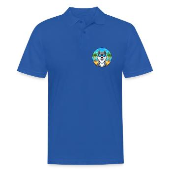Seppala Sibirische Schlittenhunderasse Cartoon Sonnenbrille - Männer Poloshirt - Royalblau - Vorne - Kai (181cm)
