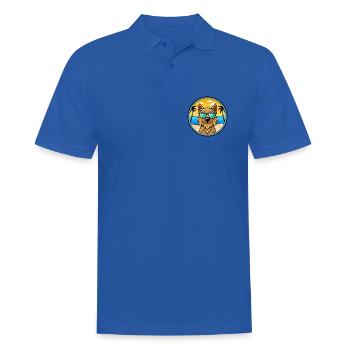 Griffon Nivernais Hunderasse Cartoon Sonnenbrille Strand - Männer Poloshirt - Royalblau - Vorne - Kai (181cm)