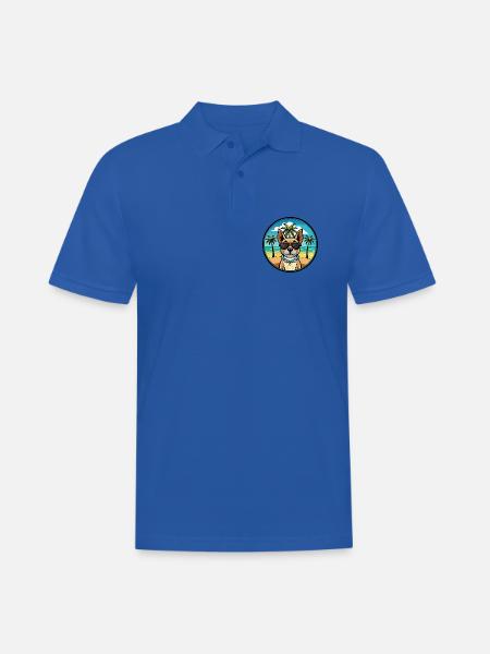 Braque Du Bourbonnais Hunderasse Cartoon Sonnenbrille - Männer Poloshirt - Royalblau