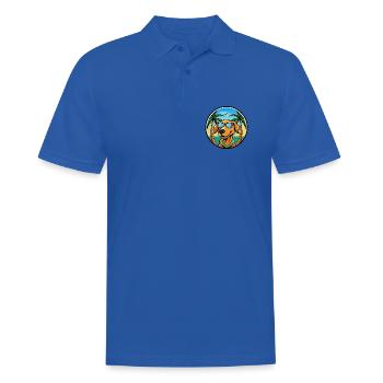 Litauischer Windhund Rasse Cartoon Sonnenbrille Strand - Männer Poloshirt - Royalblau - Vorne - Kai (181cm)