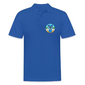 Blauer Paul Terrier Hund Rasse Cartoon Sonnenbrille Strand - Männer Poloshirt - Royalblau - Vorne - Kai (181cm)