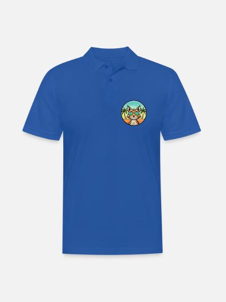 Ocicat Breed Cartoon Sunglasses Beach - Men's Polo Shirt - royal blue