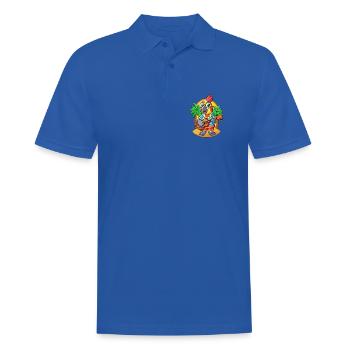 Drôle de perroquet d’été plage lunettes de soleil hawaïenne - Polo Homme - bleu royal - Devant - Kai (181cm)