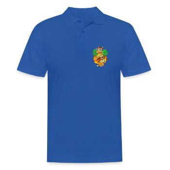 Drôle Camel Dessin animé Plage d’été Lunettes de soleil Guitare - Polo Homme - bleu royal - Devant - Kai (181cm)