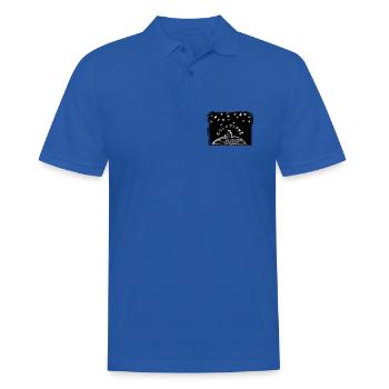 Solutions – Mädchen auf der Weltkugel unter Sterne - Männer Poloshirt - Royalblau - Vorne - Kai (181cm)