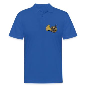 Aquarell-Messinghorn - Männer Poloshirt - Royalblau - Vorne - Kai (181cm)