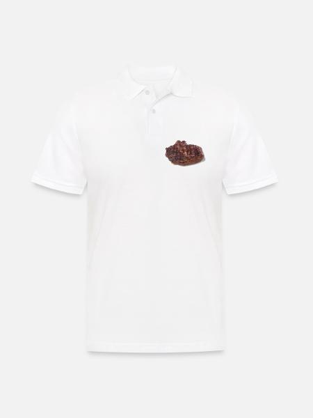Steak - Männer Poloshirt - Weiß