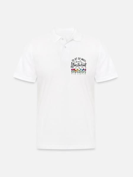 Es ist soweit Ich bin in Altersteilzeit - Blumen - Männer Poloshirt - Weiß