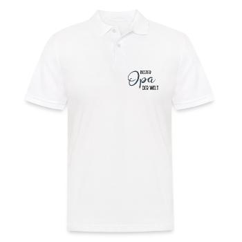 Bester Opa der Welt - Spruchdesign - Männer Poloshirt - Weiß - Vorne - Kai (181cm)