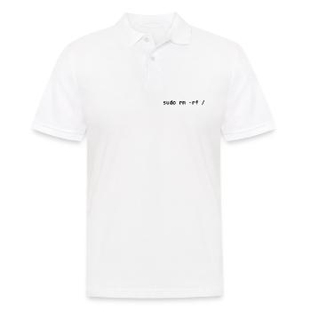 sudo rm rf - Männer Poloshirt - Weiß - Vorne - Kai (181cm)