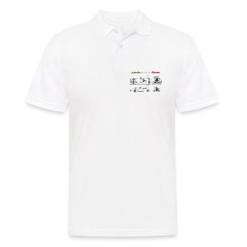 in Italien produzierter Oldtimer - Männer Poloshirt - Weiß - Vorne - Kai (181cm)