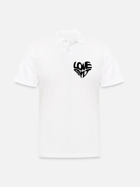 LOVE SYLT HERZ - Männer Poloshirt - Weiß