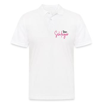 Team Schlager - Schlagerparty - Schlagermusik - Männer Poloshirt - Weiß - Vorne - Kai (181cm)