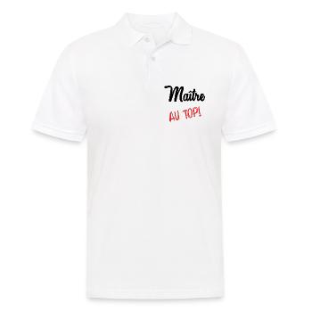 MEISTER. MEISTER - Männer Poloshirt - Weiß - Vorne - Kai (181cm)