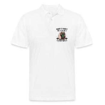 Nobody Is Perfect Geocaching Geocacher Geschenk - Männer Poloshirt - Weiß - Vorne - Kai (181cm)