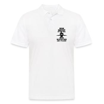 Reconnaître l’injustice – faire preuve de résistance - Polo Homme - blanc - Devant - Kai (181cm)