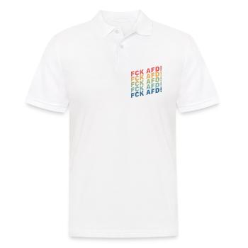 FCK AFD - Männer Poloshirt - Weiß - Vorne - Kai (181cm)