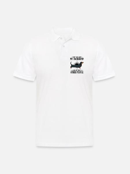 dachshund - Men's Polo Shirt - white