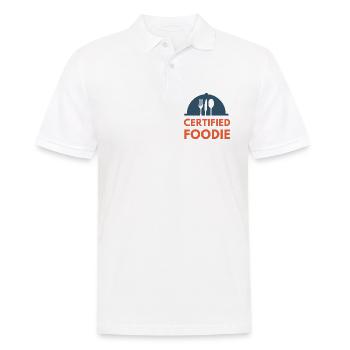 Food Lover Food Foodie certifié - Polo Homme - blanc - Devant - Kai (181cm)
