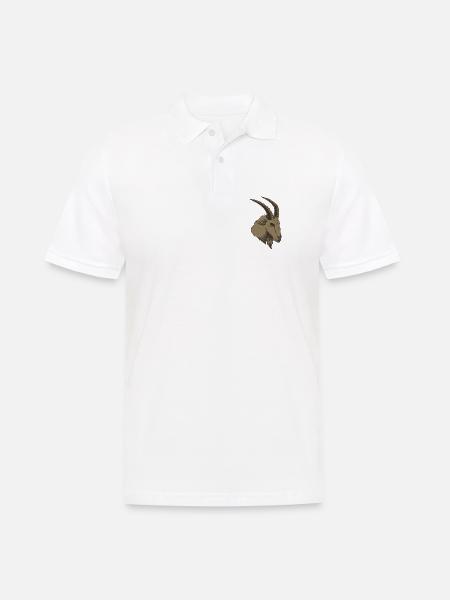 Ziege - Männer Poloshirt - Weiß