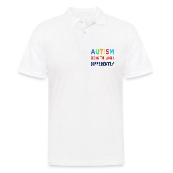 Autismus anders sehen - Männer Poloshirt - Weiß - Vorne - Kai (181cm)