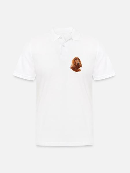 Irish Setter Red - Männer Poloshirt - Weiß